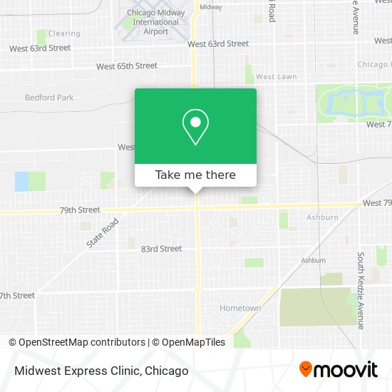 Midwest Express Clinic map