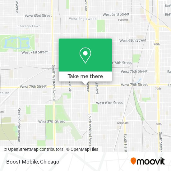 Mapa de Boost Mobile