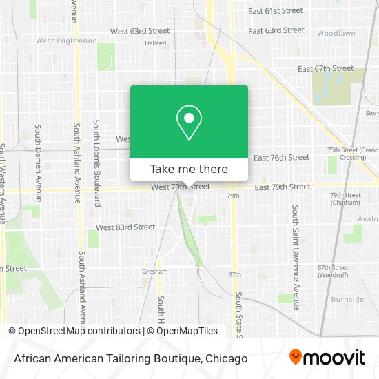 African American Tailoring Boutique map