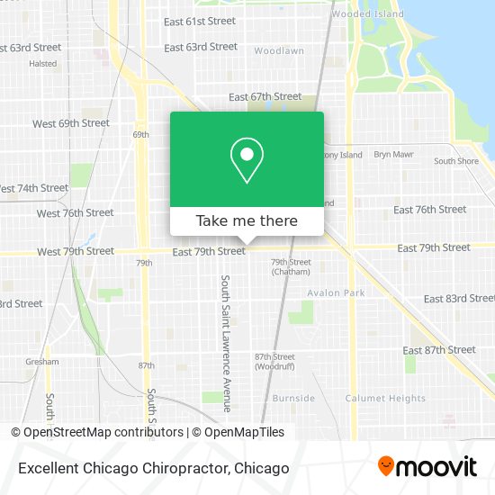 Excellent Chicago Chiropractor map