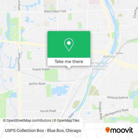 USPS Collection Box - Blue Box map