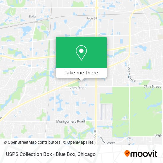 USPS Collection Box - Blue Box map