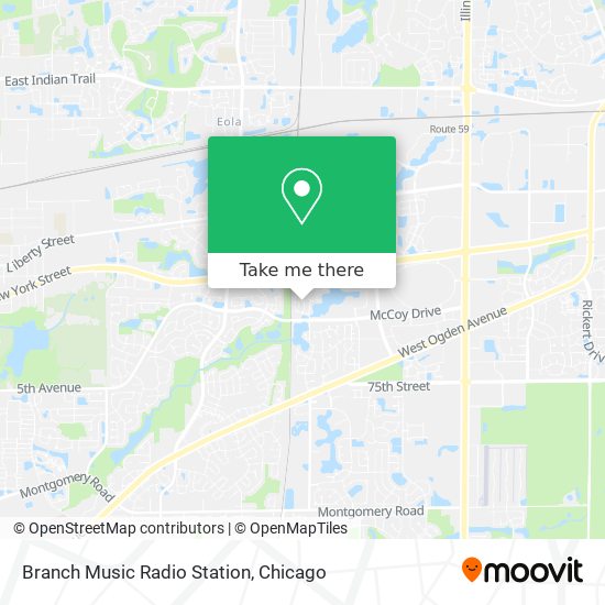 Mapa de Branch Music Radio Station