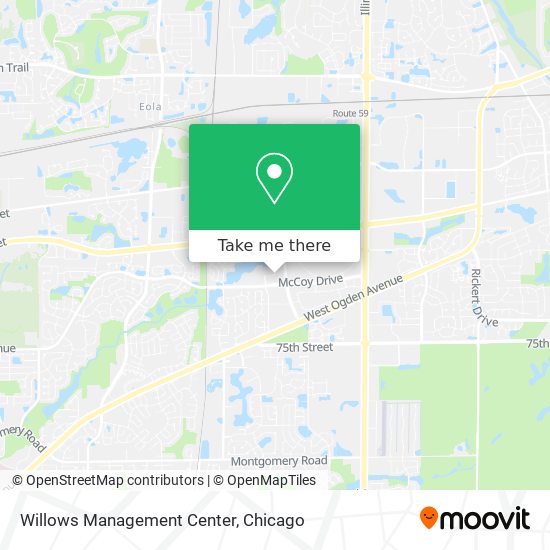 Willows Management Center map