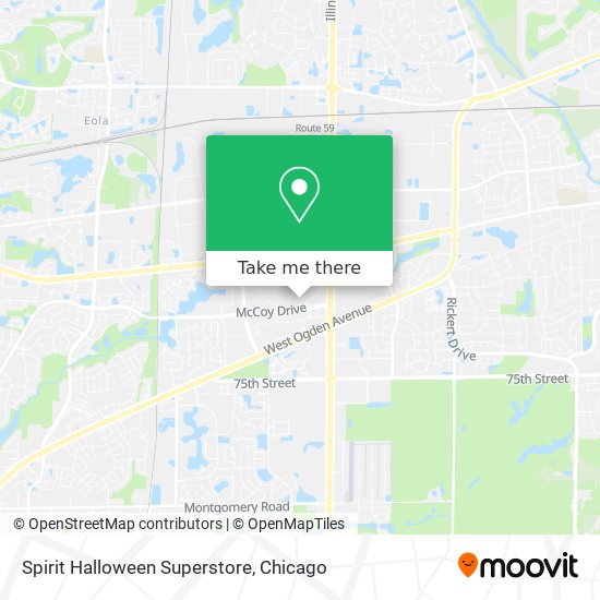 Spirit Halloween Superstore map