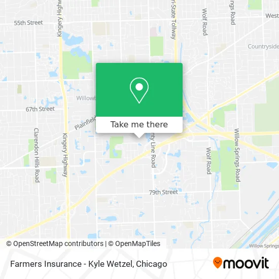 Farmers Insurance - Kyle Wetzel map