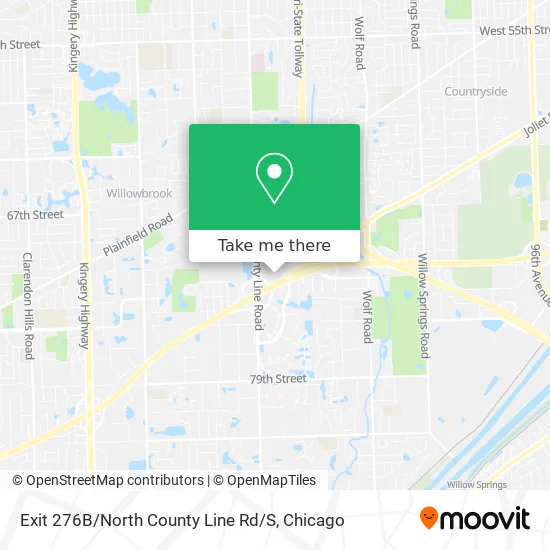 Exit 276B / North County Line Rd / S map