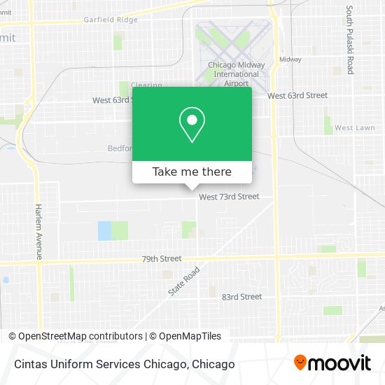 Cintas Uniform Services Chicago map