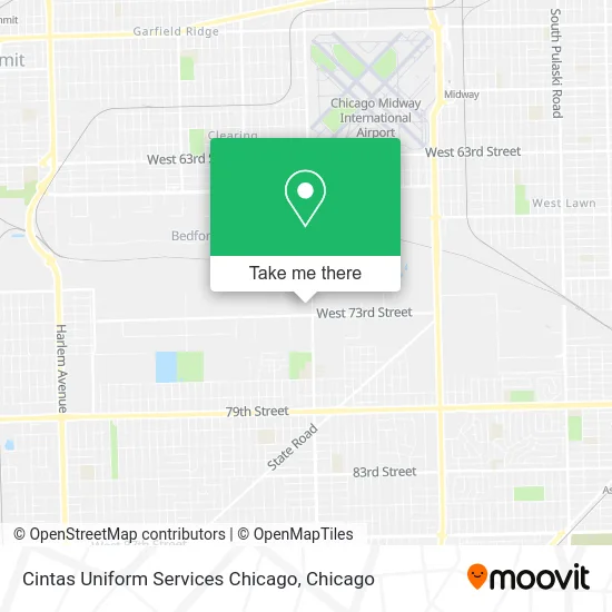 Cintas Uniform Services Chicago map