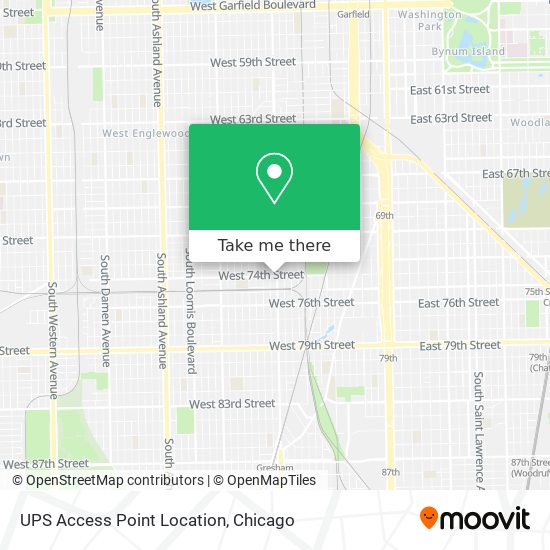 UPS Access Point Location map