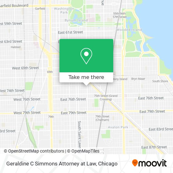 Geraldine C Simmons Attorney at Law map