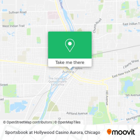 Sportsbook at Hollywood Casino Aurora map