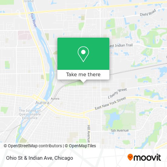 Ohio St & Indian Ave map