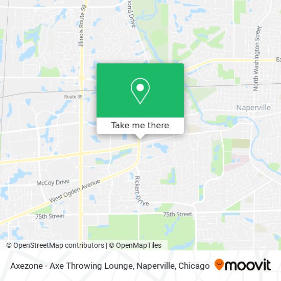 Axezone - Axe Throwing Lounge, Naperville map