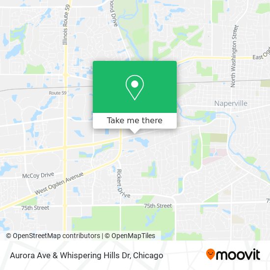 Aurora Ave & Whispering Hills Dr map