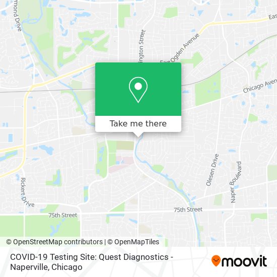 Mapa de COVID-19 Testing Site: Quest Diagnostics - Naperville