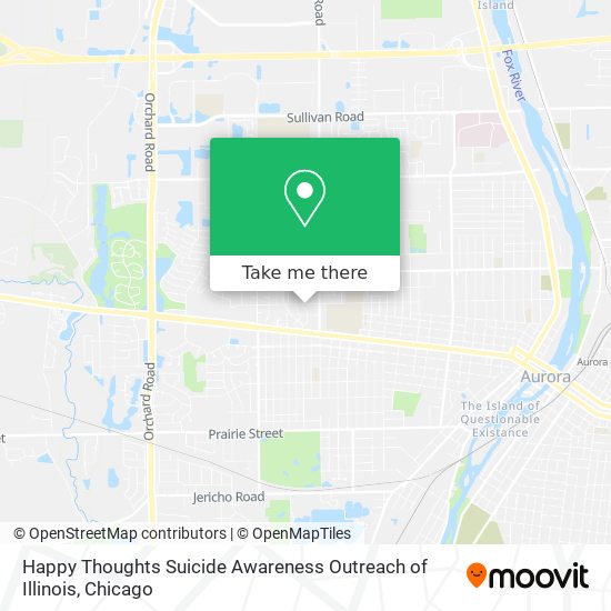 Mapa de Happy Thoughts Suicide Awareness Outreach of Illinois