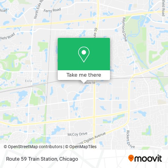 Route 59 Train Station map