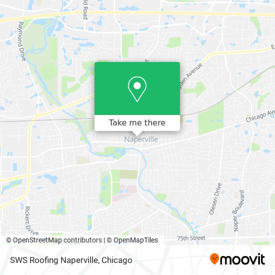 SWS Roofing Naperville map
