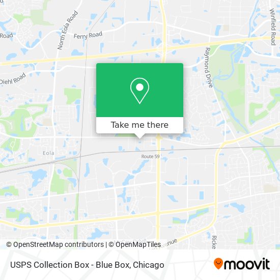 USPS Collection Box - Blue Box map