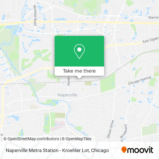 Naperville Metra Station - Kroehler Lot map