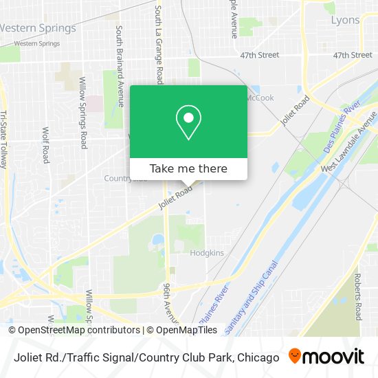 Joliet Rd. / Traffic Signal / Country Club Park map