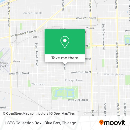 USPS Collection Box - Blue Box map