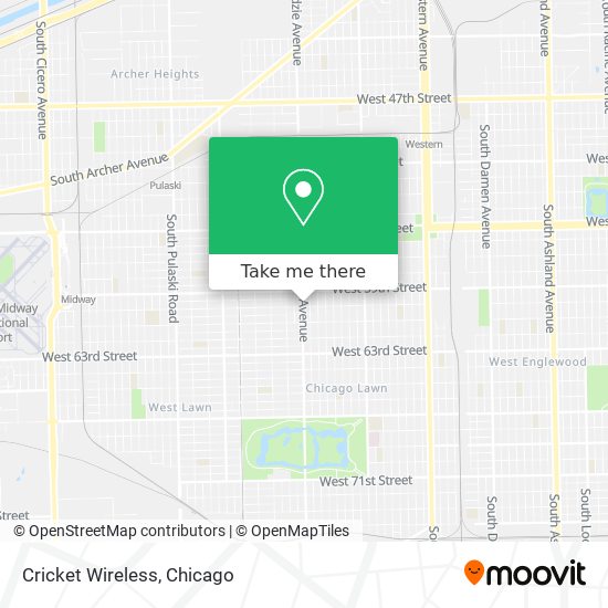 Mapa de Cricket Wireless