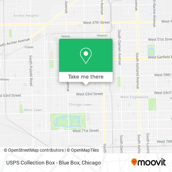 USPS Collection Box - Blue Box map