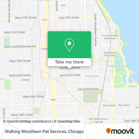 Walking Woodlawn Pet Services map
