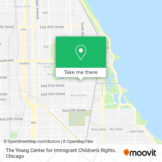 The Young Center for Immigrant Children's Rights map