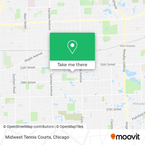 Midwest Tennis Courts map