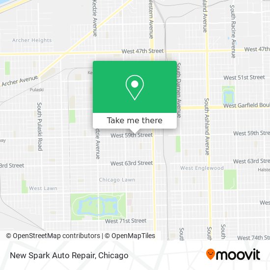 Mapa de New Spark Auto Repair