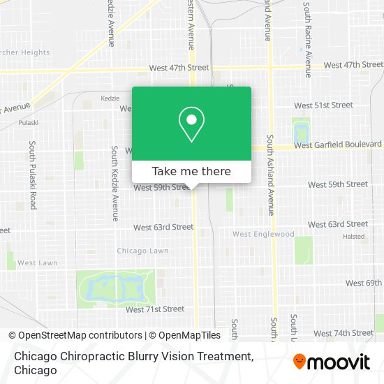 Chicago Chiropractic Blurry Vision Treatment map