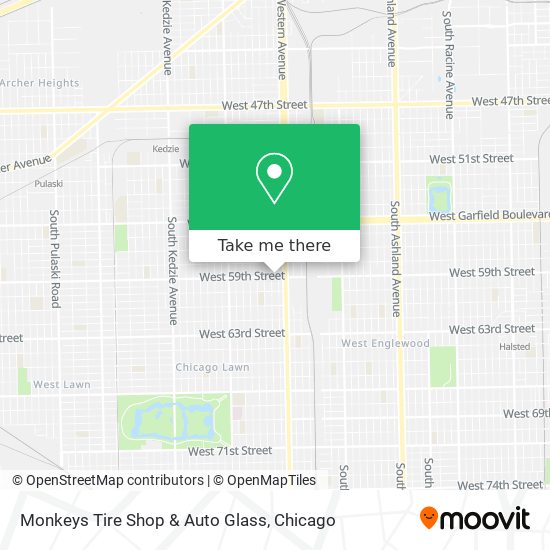 Monkeys Tire Shop & Auto Glass map