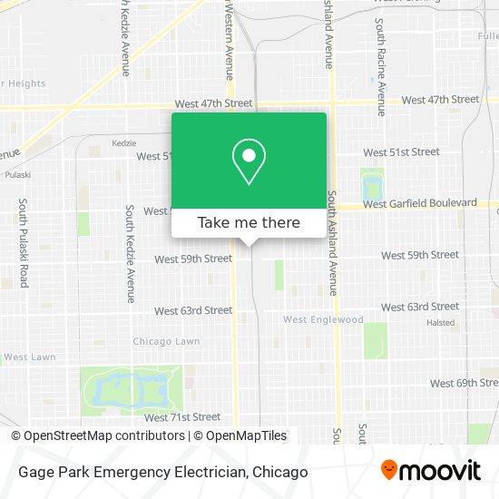 Mapa de Gage Park Emergency Electrician