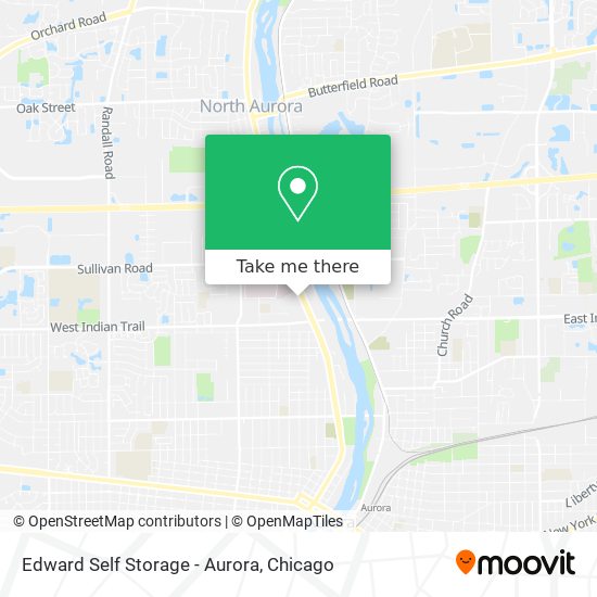 Edward Self Storage - Aurora map