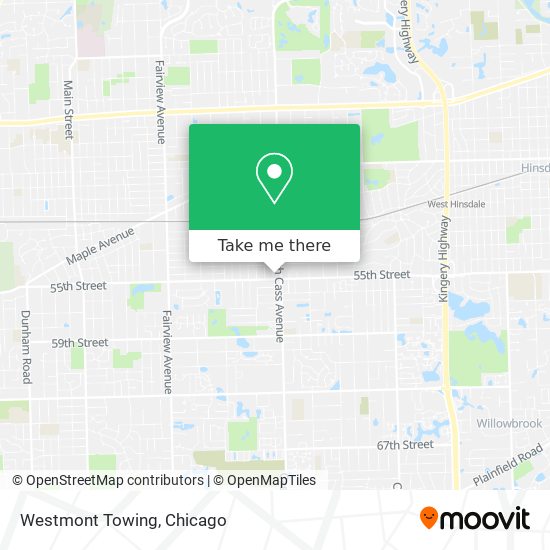 Westmont Towing map