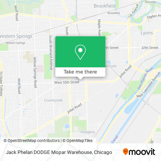 Jack Phelan DODGE Mopar Warehouse map