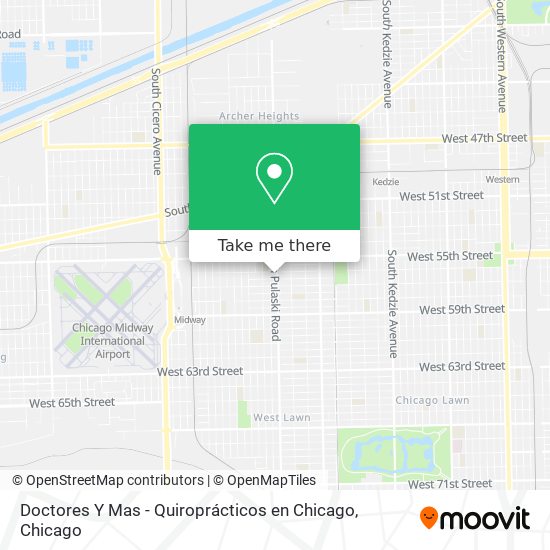 Doctores Y Mas - Quiroprácticos en Chicago map