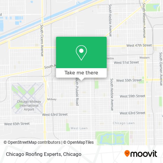 Chicago Roofing Experts map
