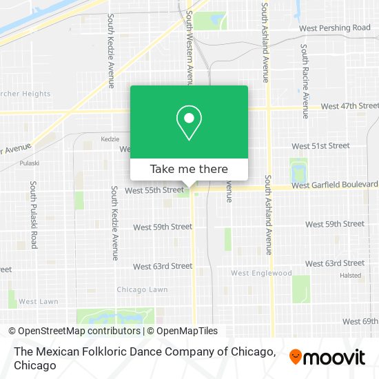 The Mexican Folkloric Dance Company of Chicago map