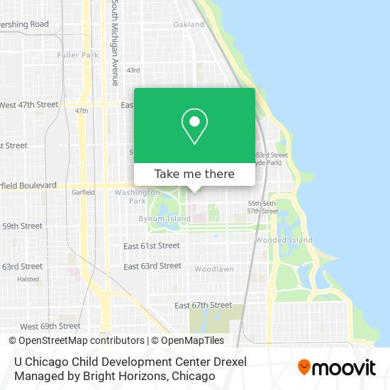 Mapa de U Chicago Child Development Center Drexel Managed by Bright Horizons