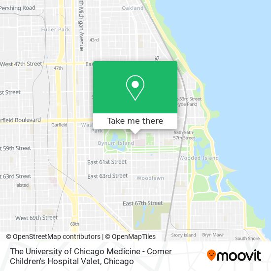 The University of Chicago Medicine - Comer Children's Hospital Valet map