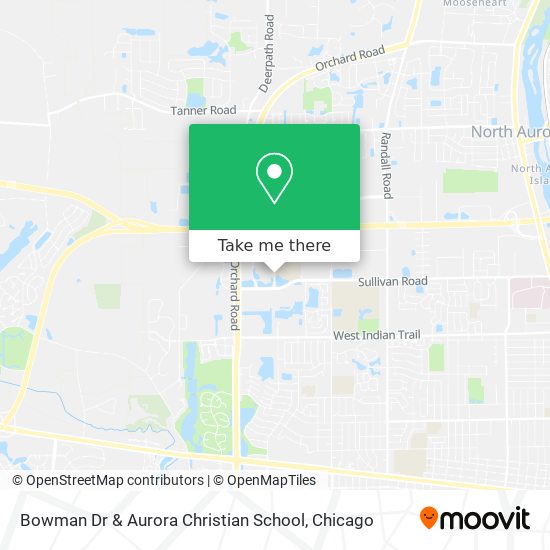 Bowman Dr & Aurora Christian School map