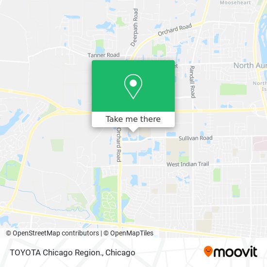 Mapa de TOYOTA Chicago Region.