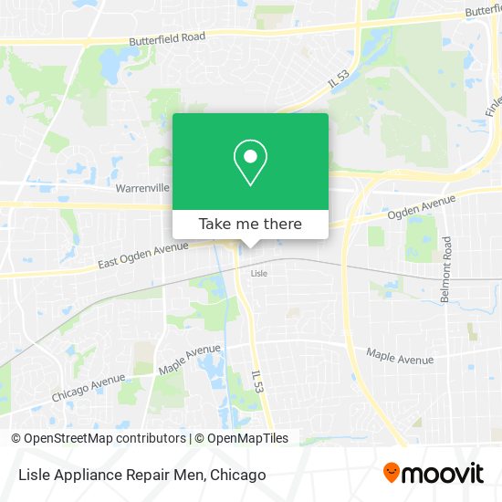 Lisle Appliance Repair Men map