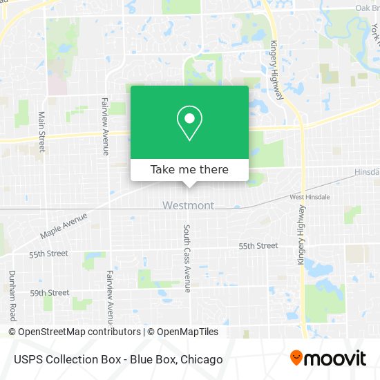 USPS Collection Box - Blue Box map