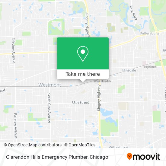 Clarendon Hills Emergency Plumber map