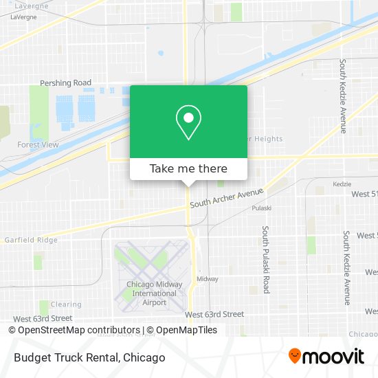 Budget Truck Rental map